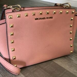 Selma Studded Messenger MK Bag